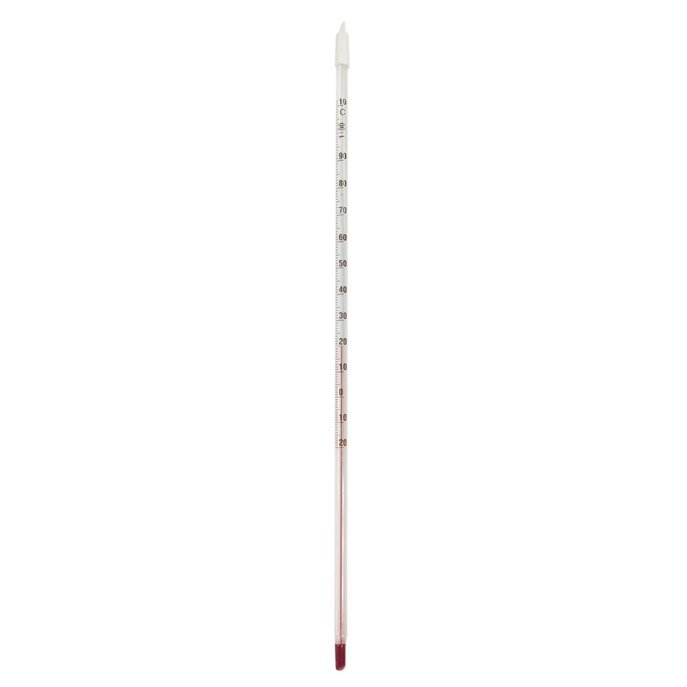 Glass stem thermometer 300mm long -20 to 110C  55374