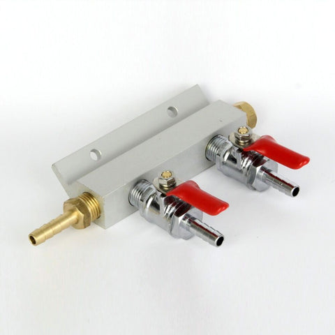 Manifold Splitter (1/4inch thread, 6mm Barb) 2 Way KL02554