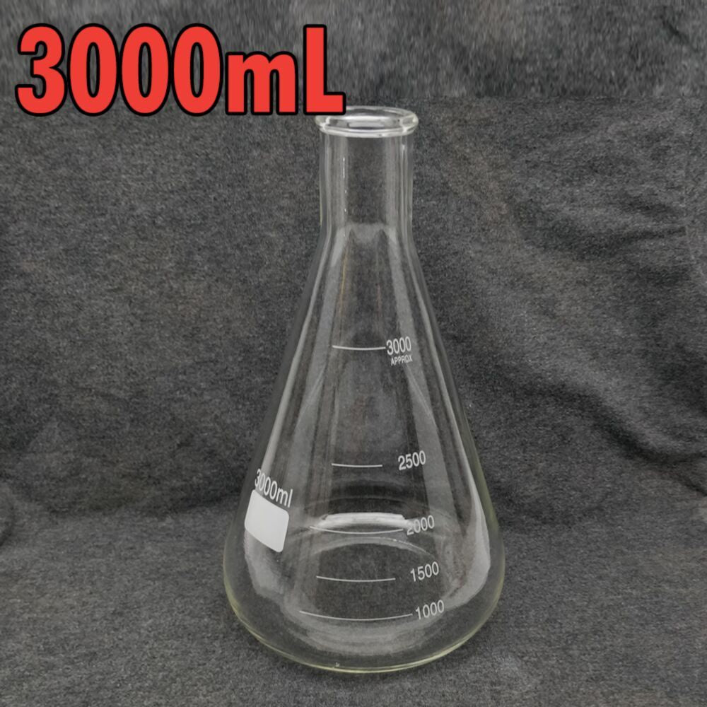 Erlenmeyer Conical Flask 3000ml (Borosilicate)  KL03995