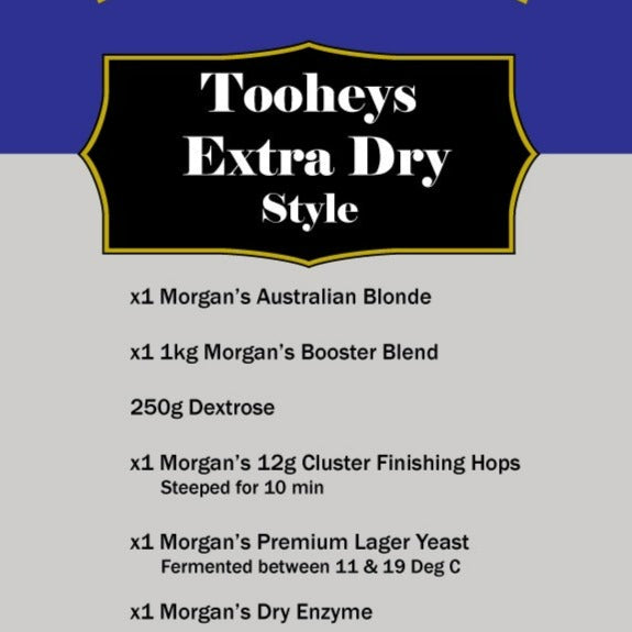 Morgan's Recipe Pack Tooheys Extra Dry Style