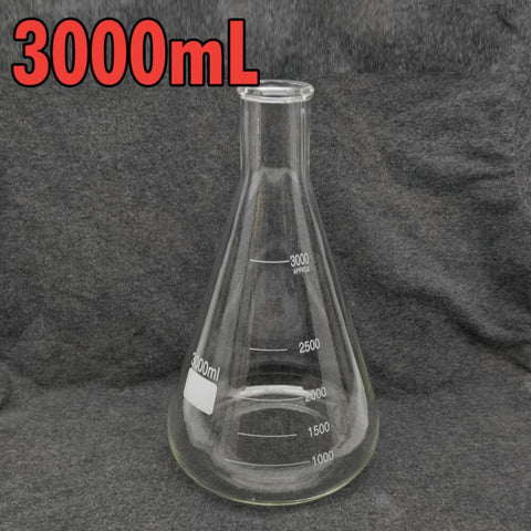 Erlenmeyer Conical Flask 3000ml (Borosilicate)  KL03995