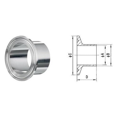1.5" Tri Clover Ferrule